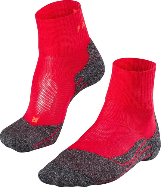 Falke tk2 cool short anti-blaar dik lyocell functioneel materiaal wandelsokken dames rood - maat 41-42