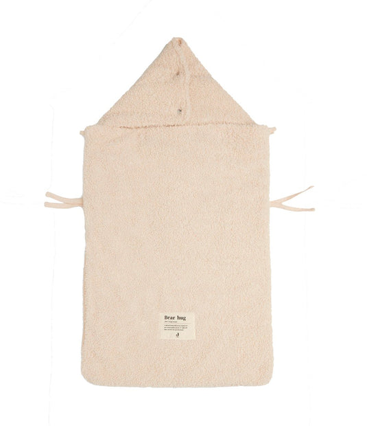 Jollein - voetenzak voor autstoel kinderwagen (boucle - naturel) - polyester - footmuff maxi cosi, kinderwagen of autostoel - 42x82cm