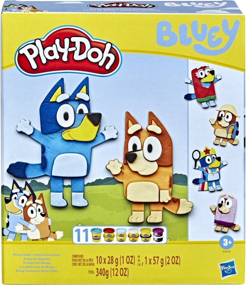 Load image into Gallery viewer, Play-doh speelset bluey verkleed met 11 potten boetseerklei
