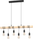 Eglo townshend hanglamp - e27 - 100 cm - zwart bruin - fsc hout