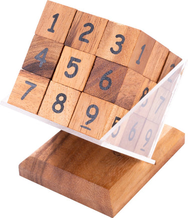 Longfield cube sudoku – houten hersenkraker – 3d sudoku puzzel – logisch denkspel – educatief puzzelspel – acaciahout – engelhart