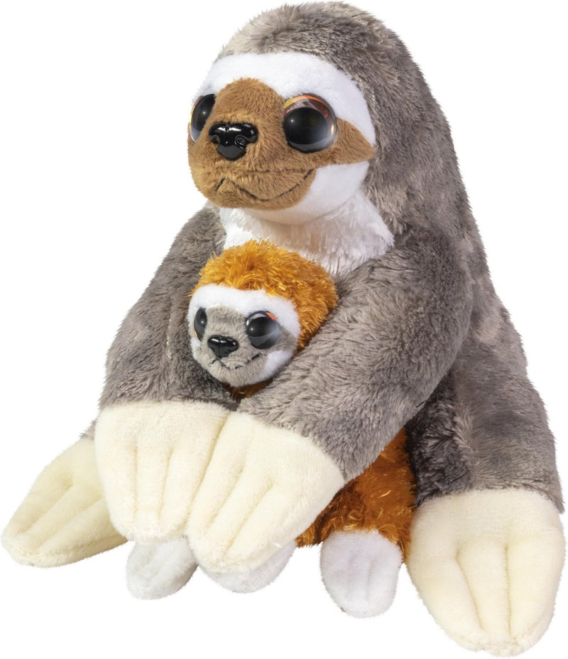 Load image into Gallery viewer, Lumo stars knuffel - luiaard caramel en coffee, 24cm
