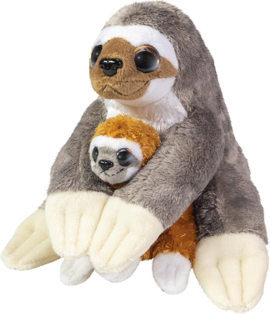 Lumo stars knuffel - luiaard caramel en coffee, 24cm