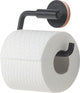 Tiger urban - wc rolhouder zonder klep - toiletrolhouder - zonder boren - boren of lijmen - zwart