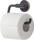 Tiger urban - wc rolhouder zonder klep - toiletrolhouder - zonder boren - boren of lijmen - zwart