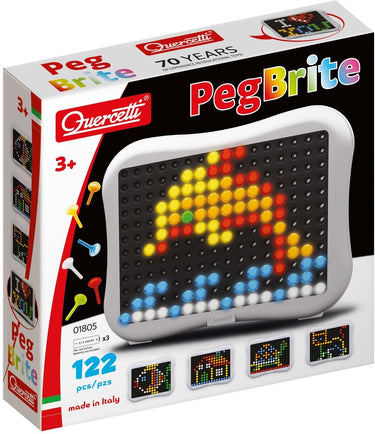 Quercetti peg brite mozaïek led junior 122-delig