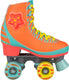 Nijdam rolschaatsen - led star zebra - fluororanje - maat 35 36