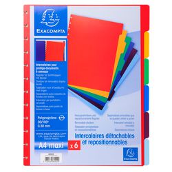Tabbladen exacompta 86002e a4 maxi polypropyleen