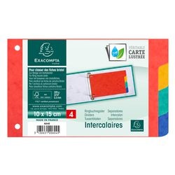 Tabbladen exacompta 604e 100 x 150 mm kleurenassortiment