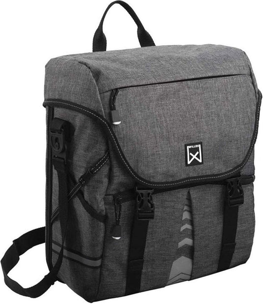 Willex pakaftas 1200 - enkele fietstas - 10liter- antraciet