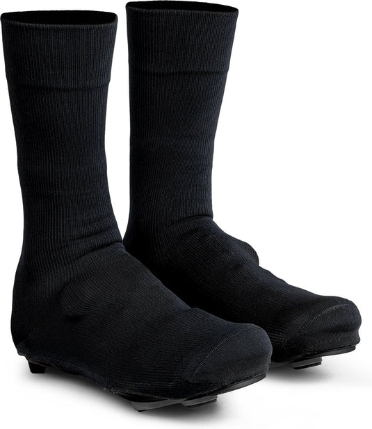 Gripgrab - flandrien knitted waterproof wielren overschoenen waterdichte gebreide race fiets overschoenen - unisex - zwart - maat s (36-38)