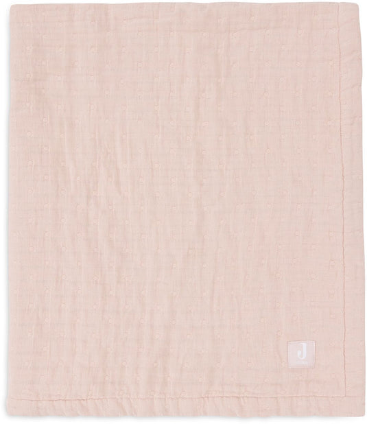 Jollein baby deken wieg jersey 75x100cm - jacquard wild rose - gots
