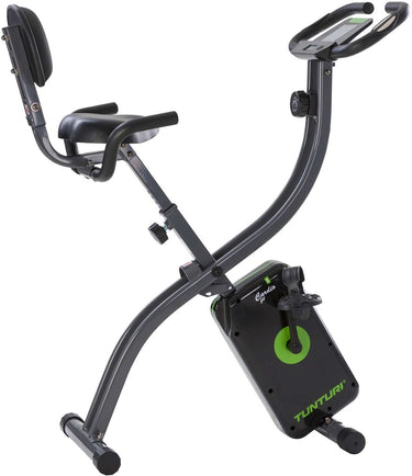 Tunturi cardio fit b25 x bike - hometrainer met rugleuning - fitnessfiets opvouwbaar - 8 weerstandsniveaus - tablethouder