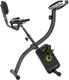 Tunturi cardio fit b25 x bike - hometrainer met rugleuning - fitnessfiets opvouwbaar - 8 weerstandsniveaus - tablethouder