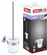 Tesa toiletborstel moon roestvrijstalen look zelfklevend zonder boren – 145x112x379mm
