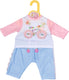 Dolly moda - outfit met fiets - poppenkleding - roze - blauw