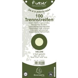 Geperforeerde karton tabbladen exacompta 1200 blauw 105 x 240 mm