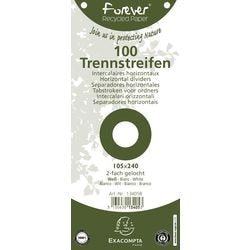Geperforeerde karton tabbladen exacompta 1200 wit 105 x 240 mm