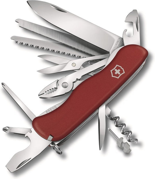 Victorinox work champ red zwitsers zakmes - 21 functies - rood