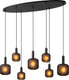 Lucide eloise - hanglamp - 7xe27 - zwart