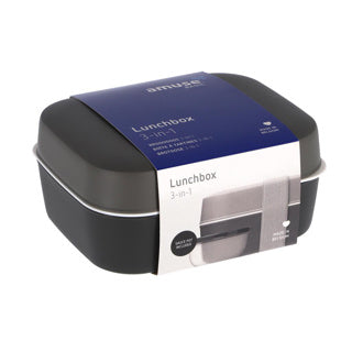 Load image into Gallery viewer, Amuse lunchbox 3-in-1 grijs | 2 stuks
