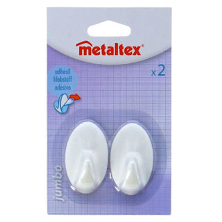 Metaltex plakhaken 2 stuks jumbo | 10 stuks