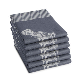 Load image into Gallery viewer, Ddddd theedoek goodmorning 60x65 blue | 6 stuks
