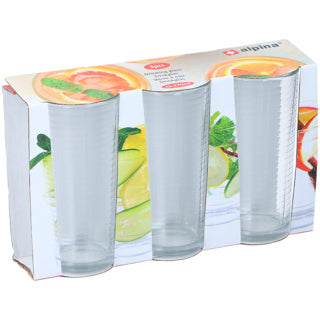 Load image into Gallery viewer, Alpina drinkglas 270ml ø6,5x13,5cm set a 3 stuks
