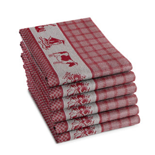Load image into Gallery viewer, Ddddd theedoek dutchie 60 x 65 red | 6 stuks
