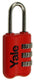 Yale 1018570 - bagage-cijferhangslot rood yp2 23 128 1r 23mm | 5 stuks