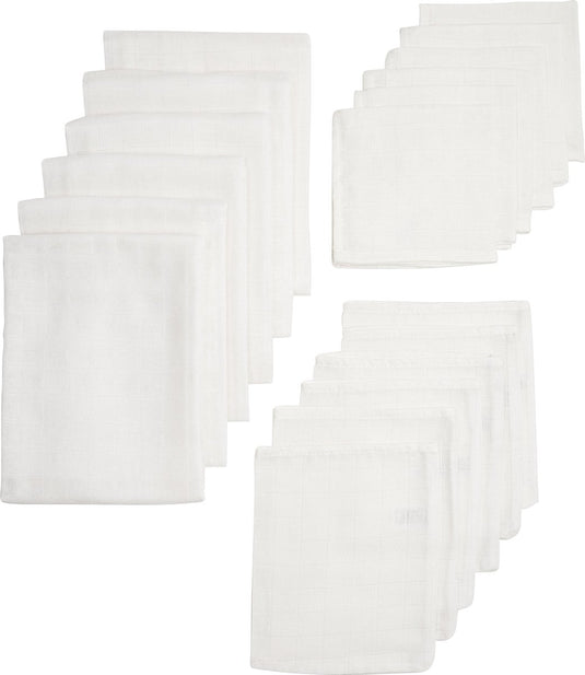 Meyco baby uni starterset - 18-pack - hydrofiel - white