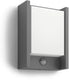 Philips led philips arbour buitenwandlamp - warmwit licht - met sensor - breed
