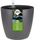 Elho all-in-1 brussel rond 25 + swi 24 - bloempot met watermeter - 100% gerecycled plastic - ø 25 cm - antraciet