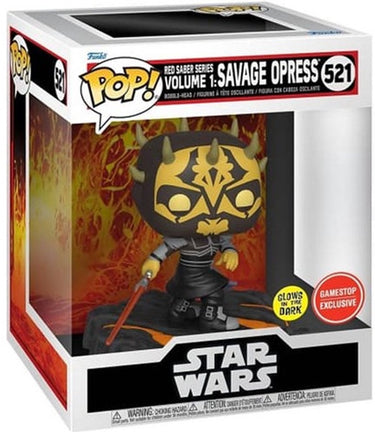 Funko pop! star wars red saber series volume 1 : savage opress #521 gitd exclusive #521