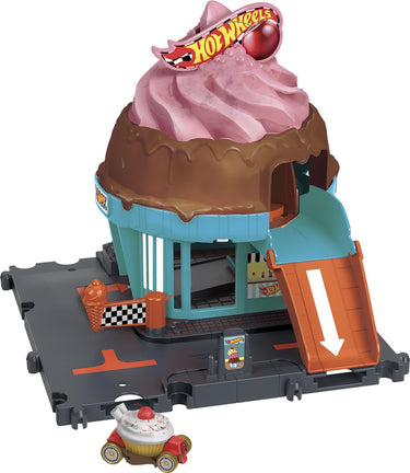 Hot wheels city centrum speelset - ice crream swirl - baandeel - uitbreiding