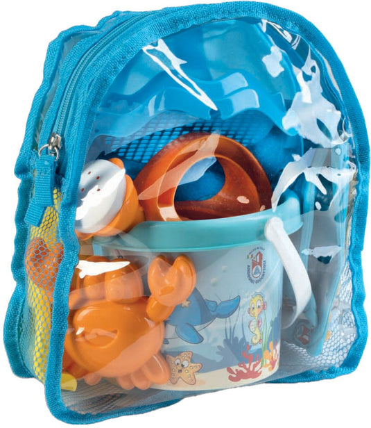 Androni rugzak met strandset zeedieren, 6dlg.