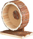 Duvo plus - speelgoed voor dieren - knaagdier - houten looprad in schors 20x12x22,5cm - 1st