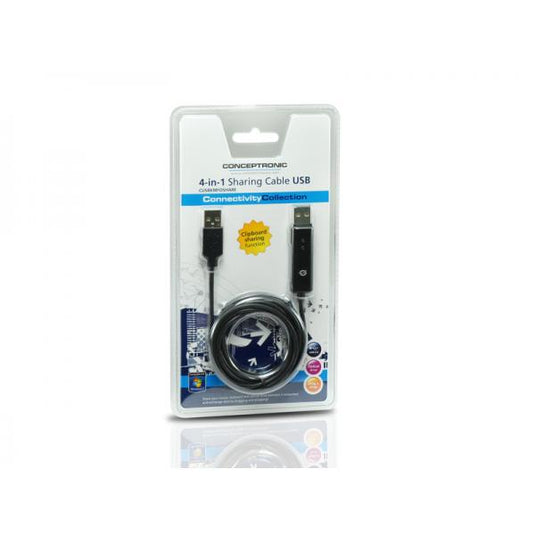 Conceptronic cusbkmfoshare 4-in-1 sharing cable usb