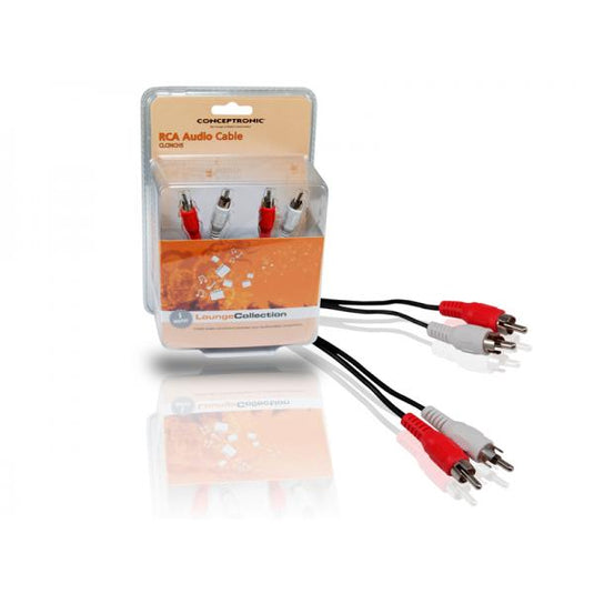 Conceptronic clcinch5 rca audio cable, 2x rca -> 2x rca, m m, 5m, black