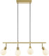 Brilliant jorge - hanglamp - 4-lichts - g9 max 4x10w - geborsteld messing wit