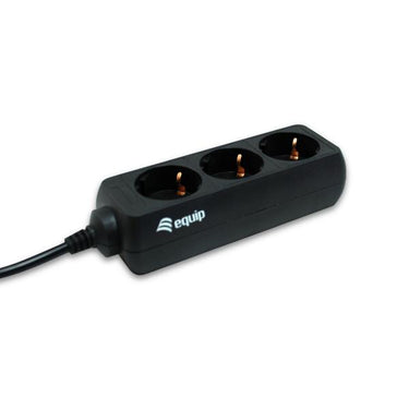 Equip ups pdu stekkerdoos met 3 contacten zwart - 1,1 meter