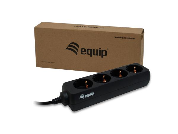 Load image into Gallery viewer, Equip 333281 4-outlet power strip, 1.1 m, type f, black, 4 ac outlet(s), 100 - 240 v, 50 - 60 hz
