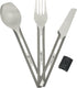 Esbit camping bestek - titanium - siliconen sleeve - extra diepe lepel