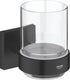 Grohe quickfix start cube glas met houder - glas metaal - matte black
