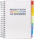 Pukka pad projectboek pukka white b5 lijn 10-tabs 400pag