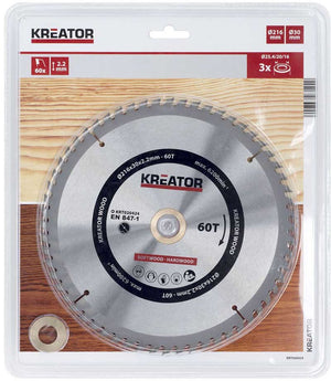 Kreator krt020424 zaagblad hout 216 mm - 60t