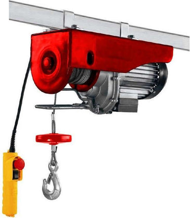 Einhell elektrische kabeltakel tc-eh 600 - 1050 w - 300 kg op 18 m - 600 kg op 9 m (met katrol) - noodstop - automatische rem - incl. katrol