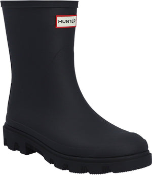 Hunter downpour short insulated boot unisex regenlaarzen - zwart