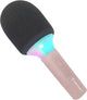 Kidywolf kidymic roze – draadloze karaoke microfoon voor kinderen met bluetooth, led lichteffecten stemvervorming - 4+