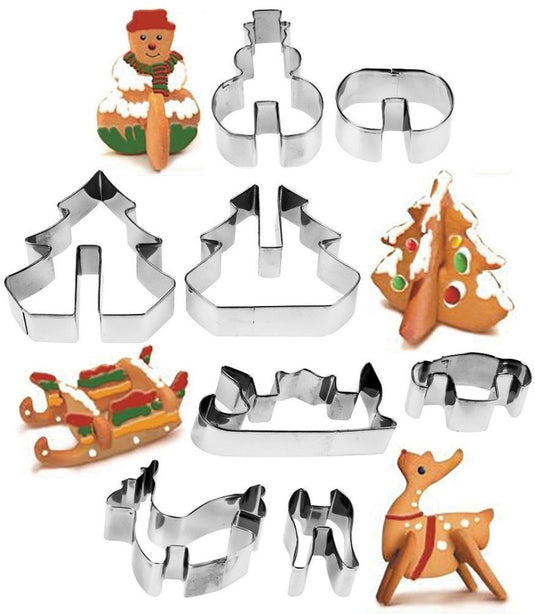 La cucina uitsteekvormenset 3d kerstkoekjes, 8dlg.